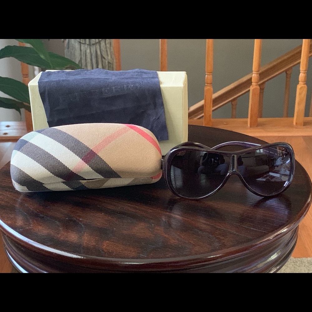 Burberry Large Brown Aviator Unisex Sunglasses